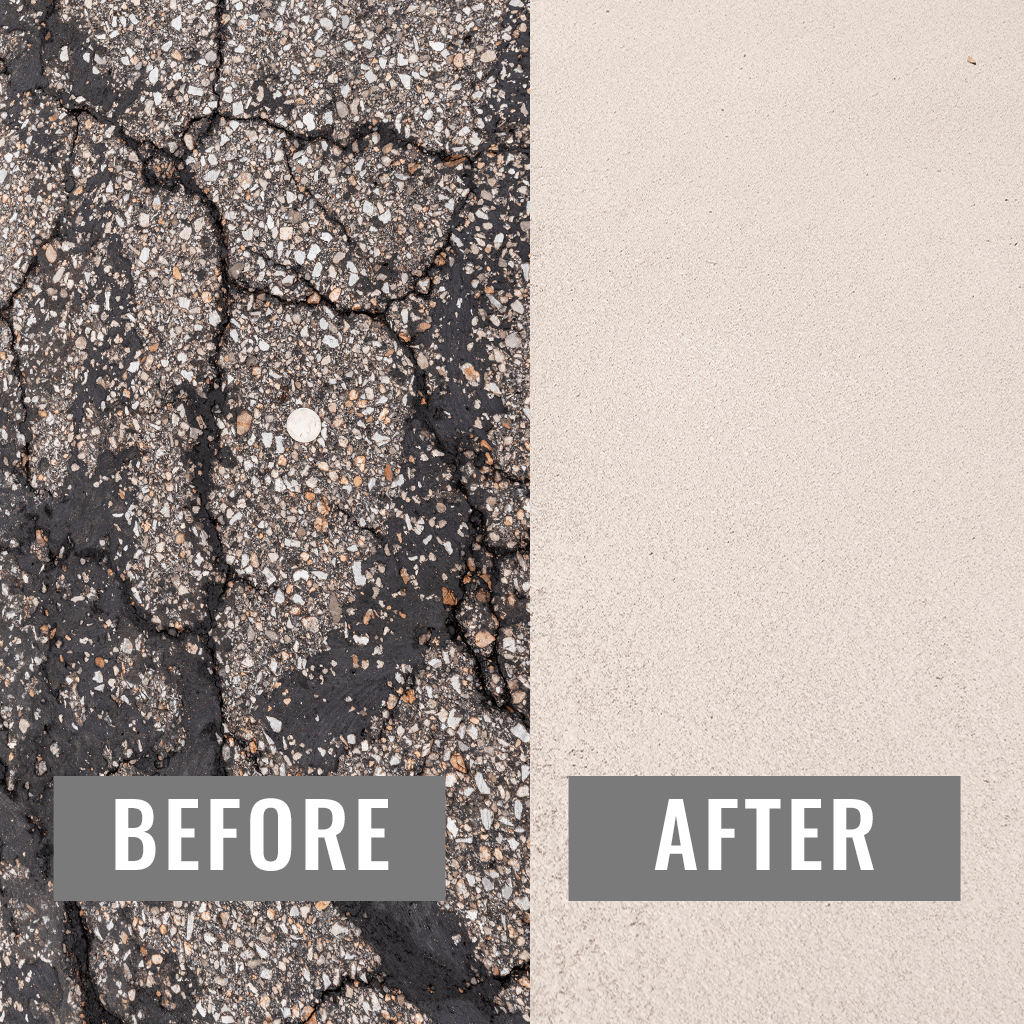 Commercial repair of parking lot